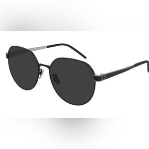 YSL SLM66 Signature & Sunglasses, Silver